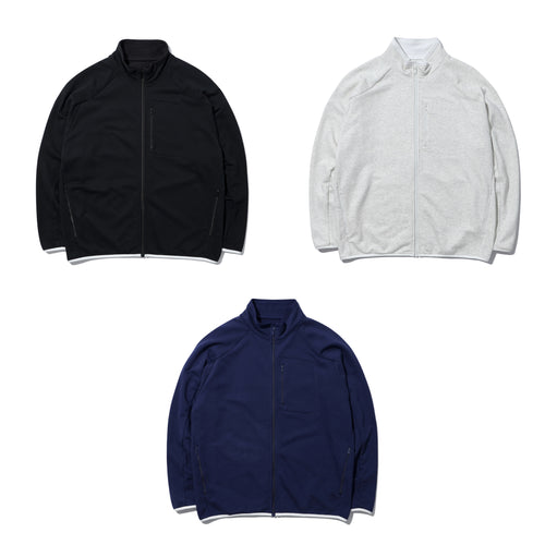 HIGH-NECK COTTON FULL ZIP SWEATSHIRT