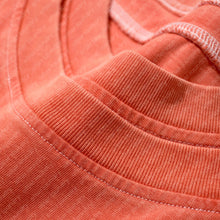 DOUBLE COLLAR S/S T-SHIRT (WASHED ORANGE)