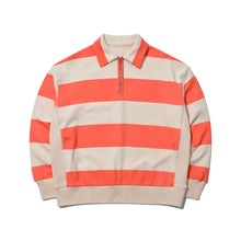 STRIPED HALF-ZIP PULLOVER