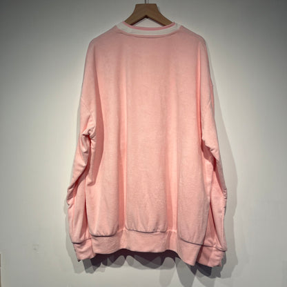 ASTERISK DOUBLE COLLAR TERRY SWEATSHIRT (PINK)