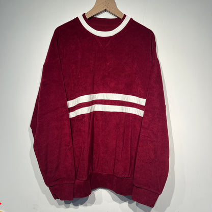 ASTERISK DOUBLE COLLAR TERRY SWEATSHIRT (WINE)