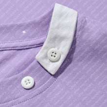 BUTTON S/S T-SHIRT (PURPLE)
