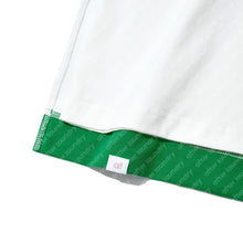DOUBLE LAYER PATCHED S/S T-SHIRT (WHITE w/GREEN)