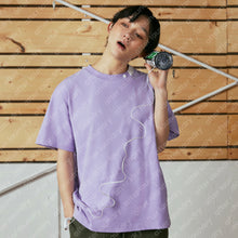 BUTTON S/S T-SHIRT (PURPLE)
