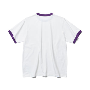 TWO TONE RIBBED COLLAR T-SHIRT