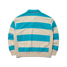STRIPED HALF-ZIP PULLOVER
