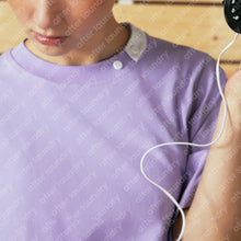 BUTTON S/S T-SHIRT (PURPLE)