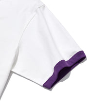 TWO TONE RIBBED COLLAR T-SHIRT
