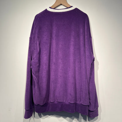 ASTERISK DOUBLE COLLAR TERRY SWEATSHIRT (PURPLE)