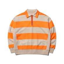 STRIPED HALF-ZIP PULLOVER