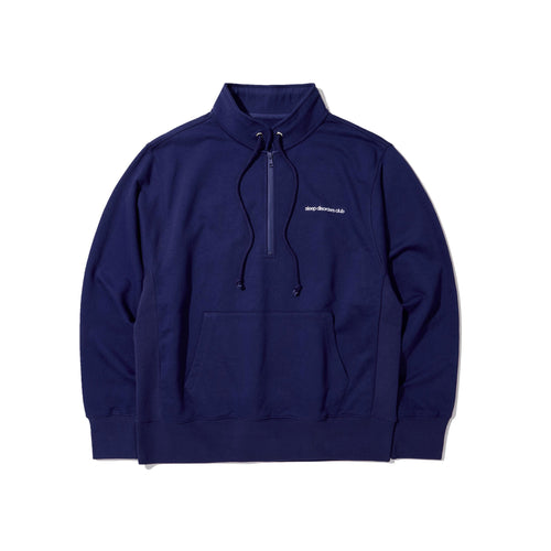 SLEEP DISORDERS CLUB HALF-ZIP SWEATER(NAVY)