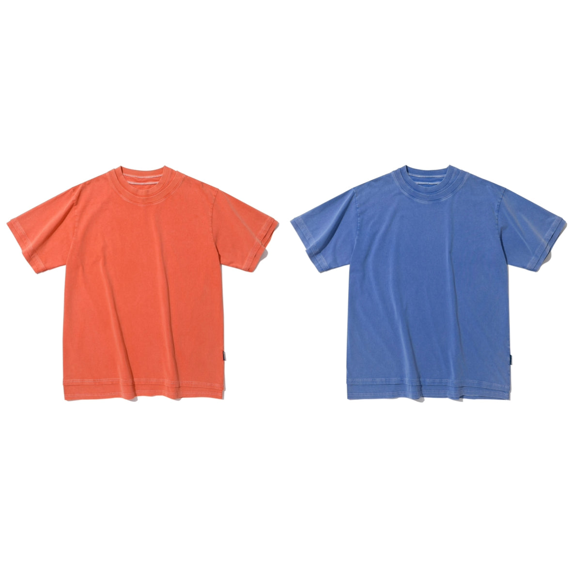 WASHED MOCK TWO-PIECE SHORT SLEEVE T-SHIRT