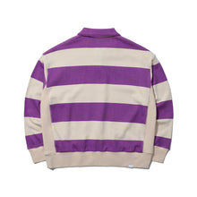 STRIPED HALF-ZIP PULLOVER