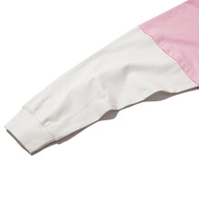 ASTERISK MOCK TWO-PIECE LONG SLEEVE T-SHIRT LIGHT (PINK w/ WHITE)