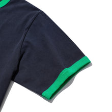 TWO TONE RIBBED COLLAR T-SHIRT