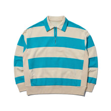 STRIPED HALF-ZIP PULLOVER