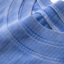 DOUBLE COLLAR S/S T-SHIRT (WASHED BLUE)