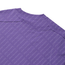 DOUBLE LAYER PATCHED S/S T-SHIRT (PURPLE w/ WHITE)