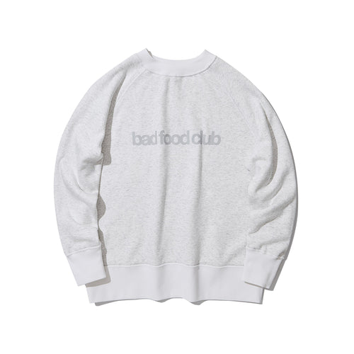BAD FOOD CLUB REVERSIBLE FLEECE SWEATSHIRT(LIGHT GREY)