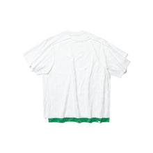 DOUBLE LAYER PATCHED S/S T-SHIRT (WHITE w/GREEN)