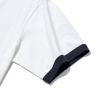 TWO TONE RIBBED COLLAR T-SHIRT