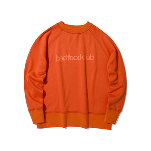 BAD FOOD CLUB REVERSIBLE FLEECE SWEATSHIRT(ORANGE)