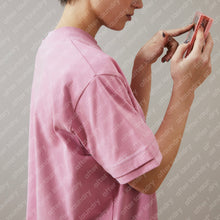 DOUBLE COLLAR S/S T-SHIRT (PINK)