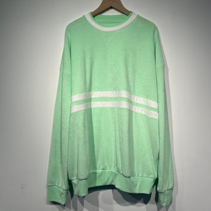 ASTERISK DOUBLE COLLAR TERRY SWEATSHIRT (BABY GREEN)