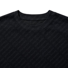 DOUBLE LAYER PATCHED S/S T-SHIRT (BLACK w/ WHITE)