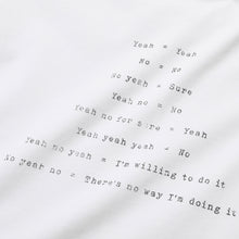 YEAH / NO SHORT SLEEVE T-SHIRT(WHITE)