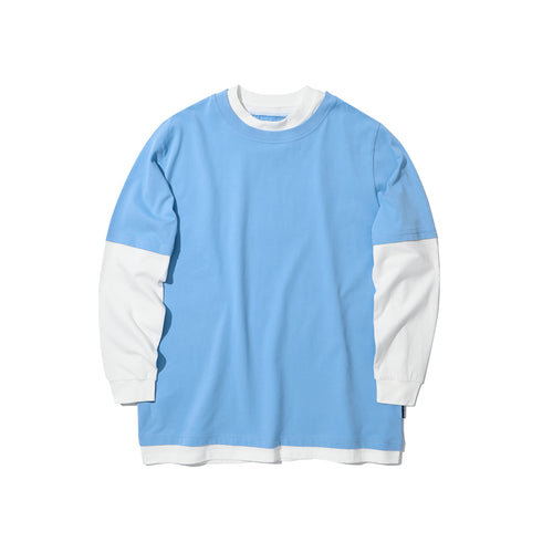 ASTERISK MOCK TWO-PIECE LONG SLEEVE T-SHIRT