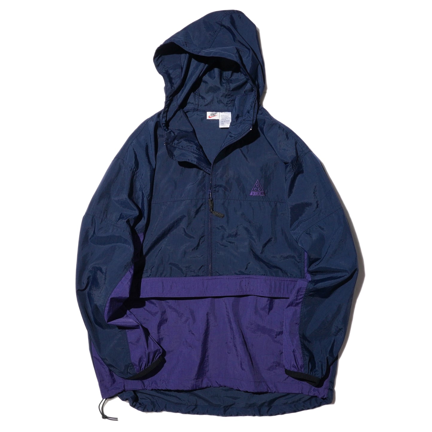 NIKE ACG PURPLE LOGO WINDBREAKER PULLOVER (NAVY)