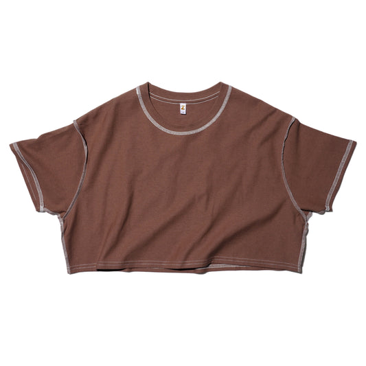 ZISE 010 CROPPED T-SHIRT (BROWN)