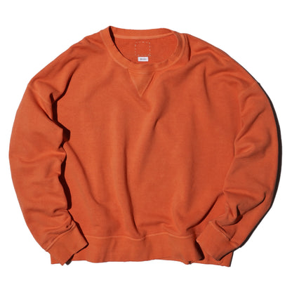 visvim CRASH AMPLUS CREW L/S SWEATSHIRT (ORANGE)