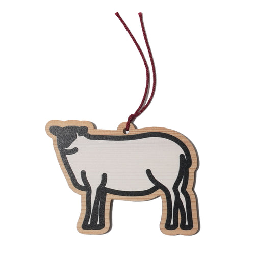 JULIAN OPIE SHEEP WOOD TAG