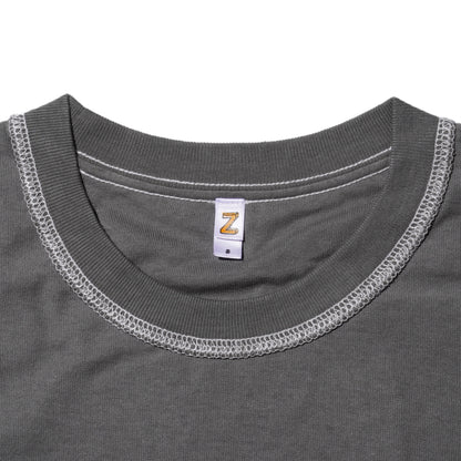 ZISE 010 CROPPED T-SHIRT (GREY)