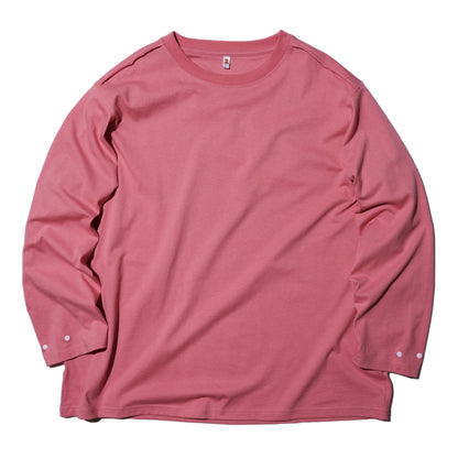 ZISE 013 SNAP BUTTON LONG SLEEVE TEE (PINK)