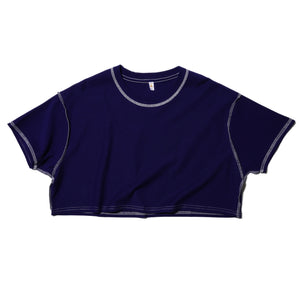 ZISE 010 CROPPED T-SHIRT (NAVY)