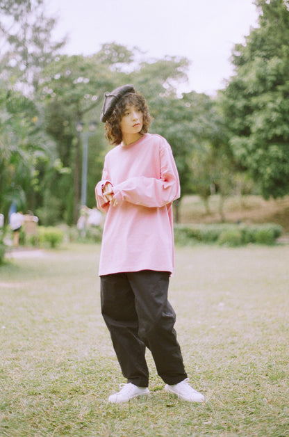 ZISE 013 SNAP BUTTON LONG SLEEVE TEE (PINK)