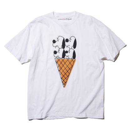 ASTERISKENKAGAMI "SNOOPY ICE CREAM CONE" T-SHIRT