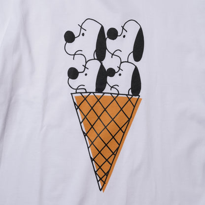 ASTERISKENKAGAMI "SNOOPY ICE CREAM CONE" T-SHIRT