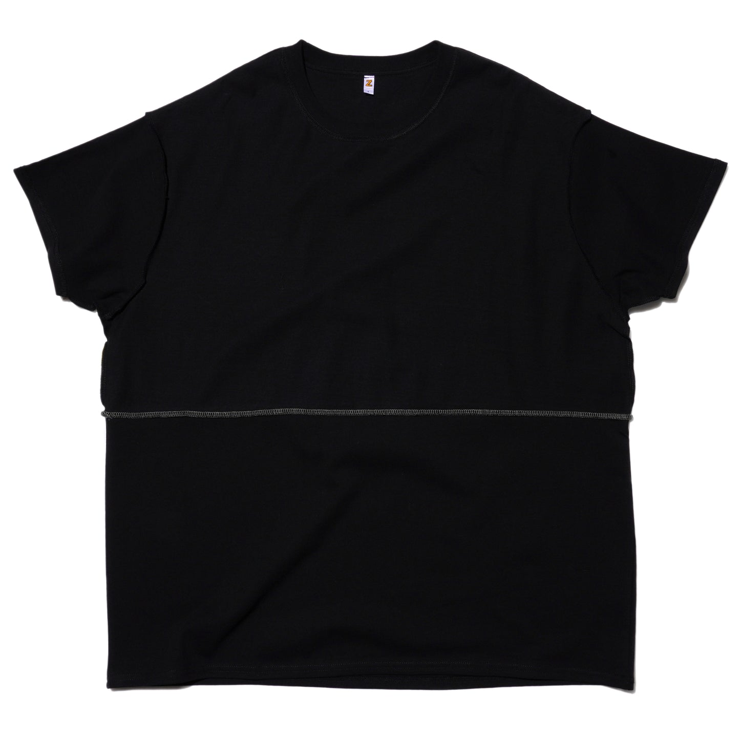 ZISE 010 MIDDLE STITCH T-SHIRT (BLACK)