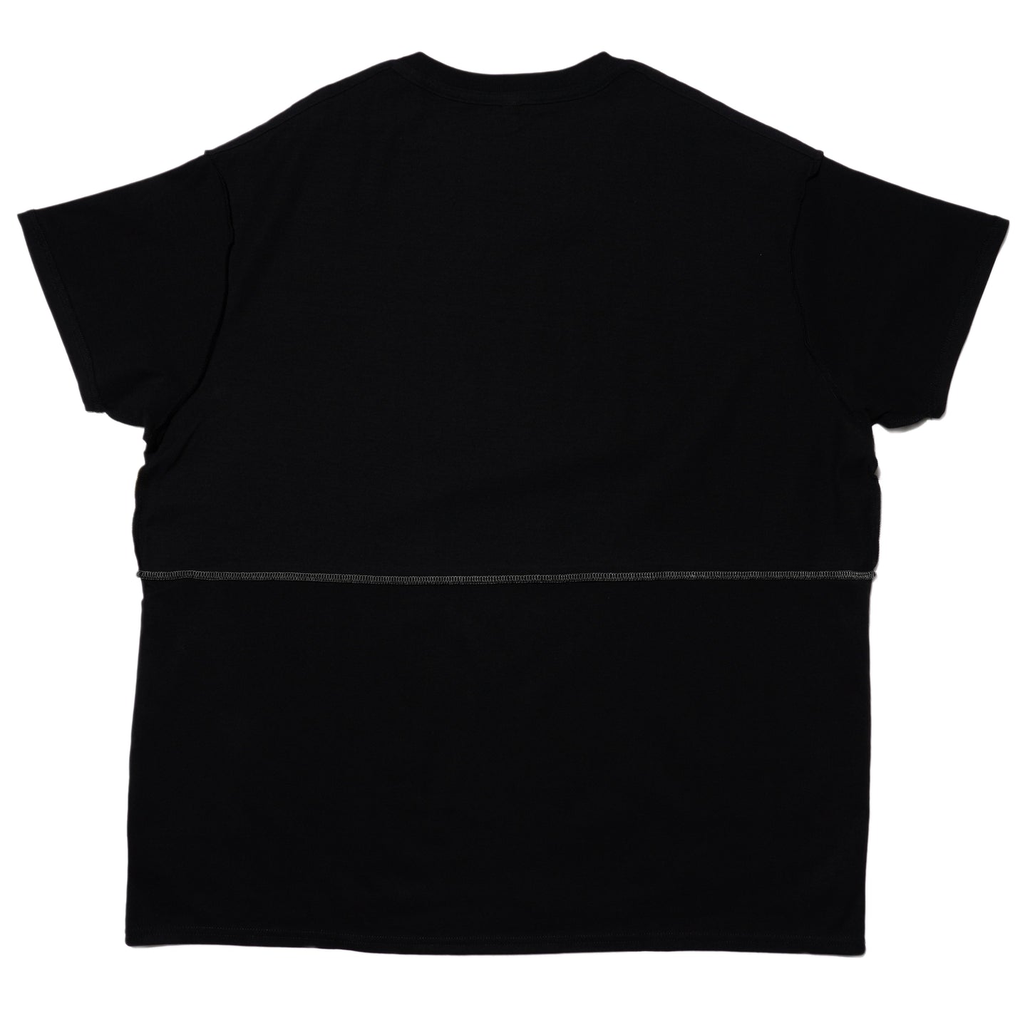 ZISE 010 MIDDLE STITCH T-SHIRT (BLACK)