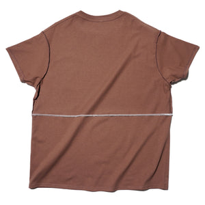 ZISE 010 MIDDLE STITCH T-SHIRT (BROWN)