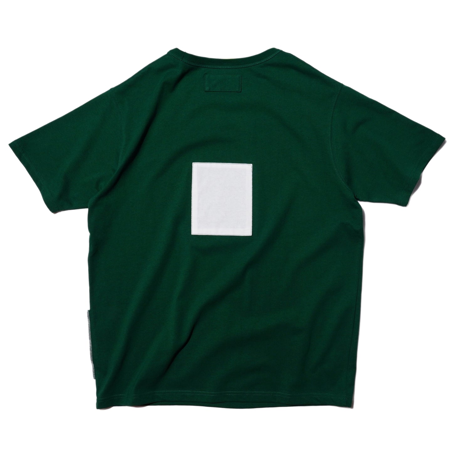 ZISE 011 SQUARE PATCHED T-SHIRT (GREEN w/ WHITE)