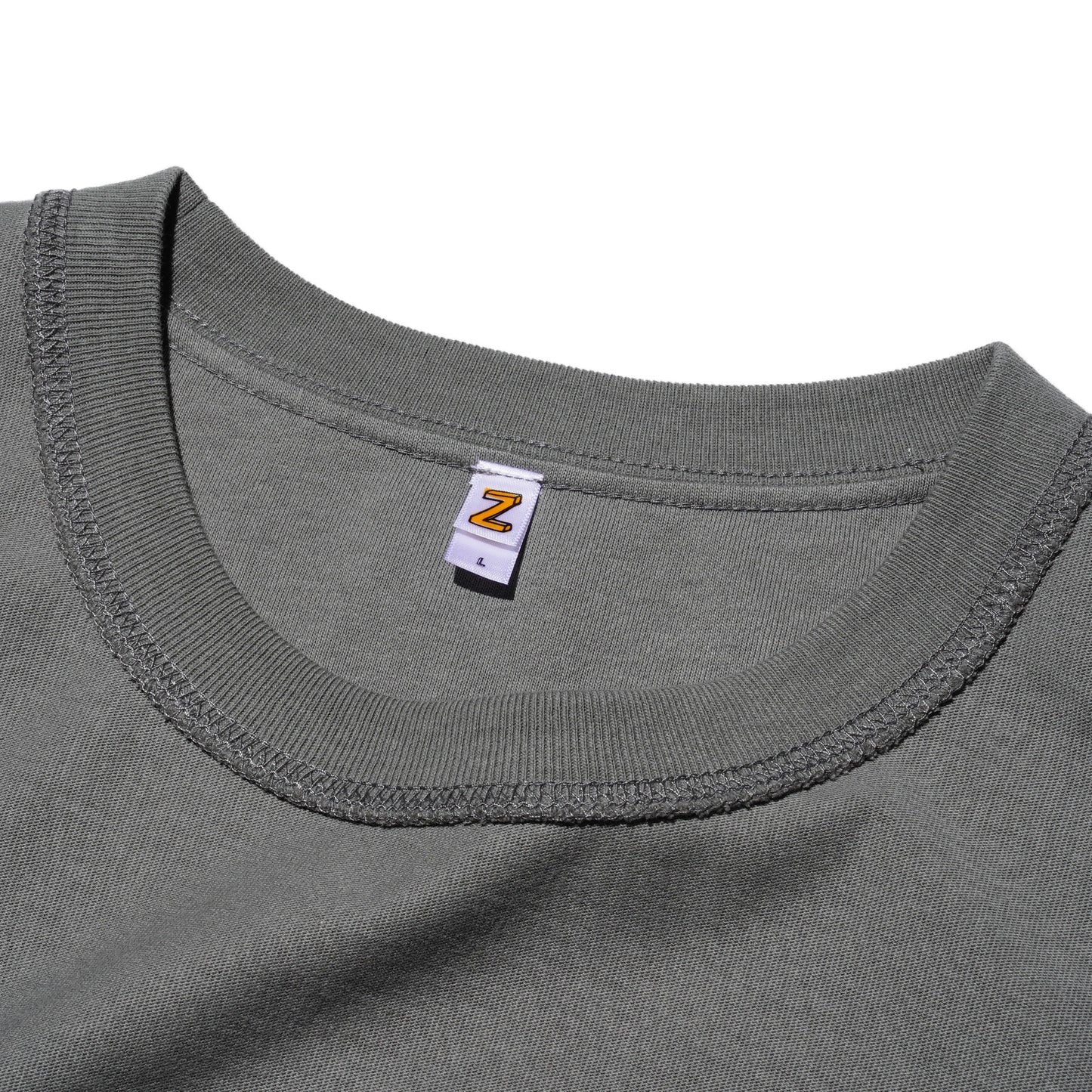 ZISE 010 MIDDLE STITCH T-SHIRT (GREY)