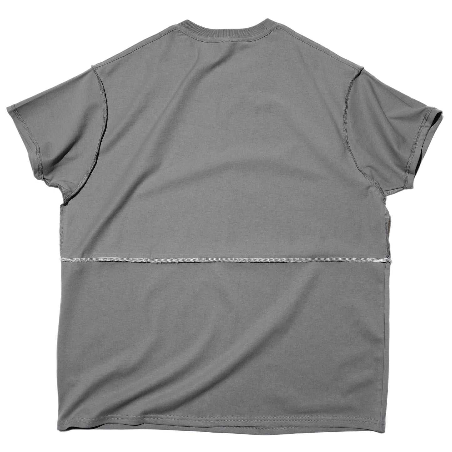 ZISE 010 MIDDLE STITCH T-SHIRT (GREY)