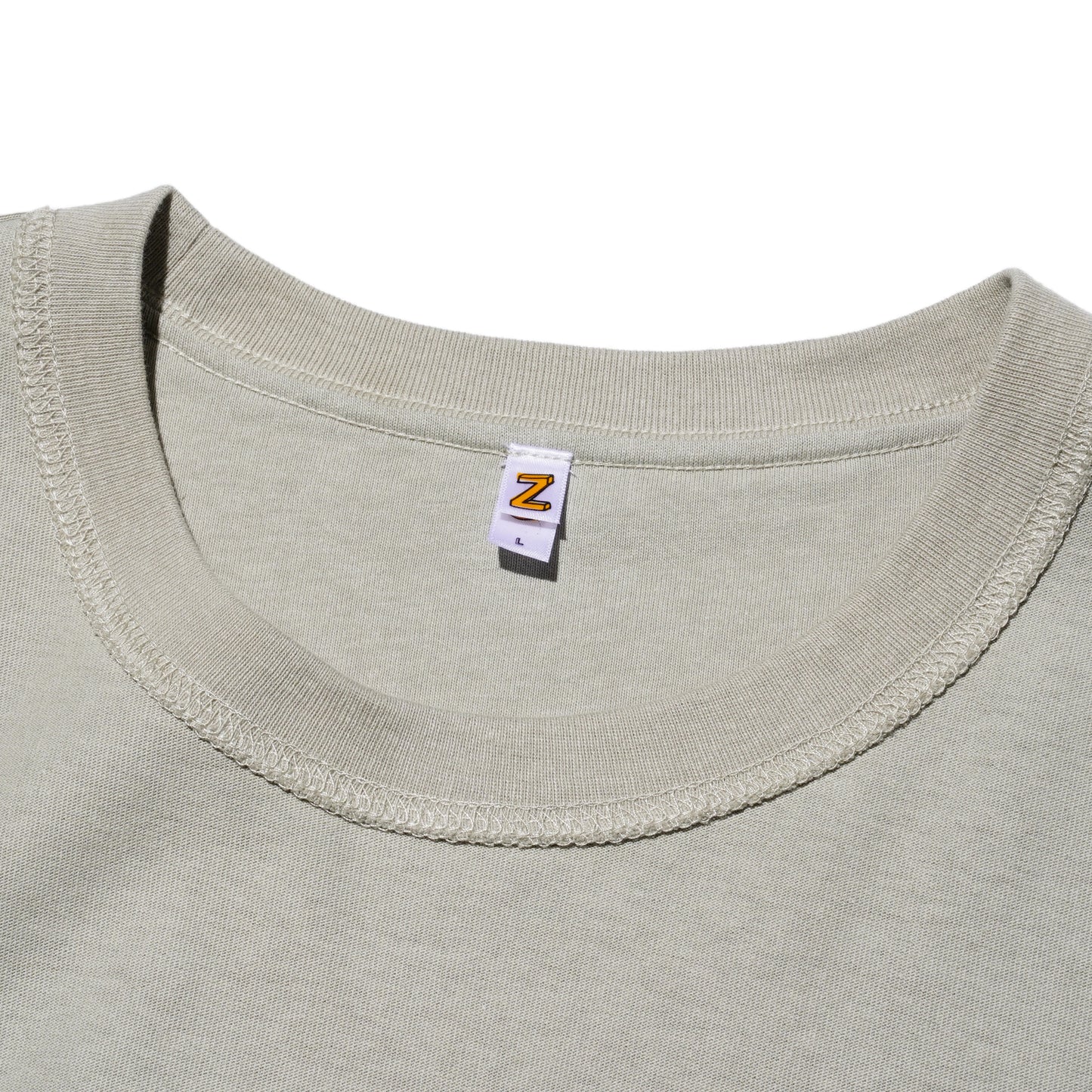 ZISE 010 MIDDLE STITCH T-SHIRT (MILK TEA)