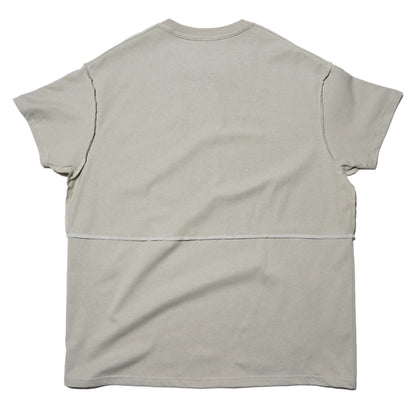 ZISE 010 MIDDLE STITCH T-SHIRT (MILK TEA)