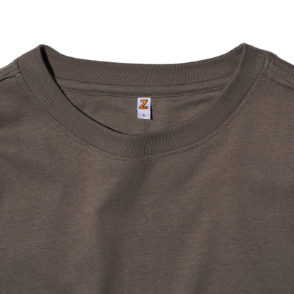 ZISE 013 SNAP BUTTON LONG SLEEVE TEE (BROWN)